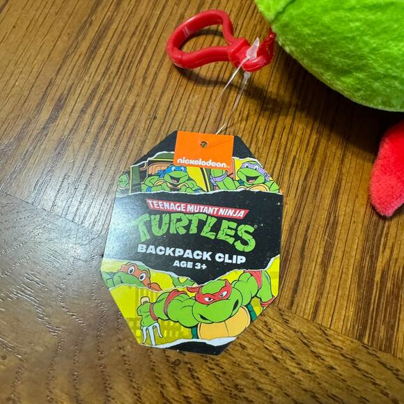 NWT Teenage Mutant Ninja Turtles Ralphael Red Backpack Clip Keychain - Picture 5 of 9